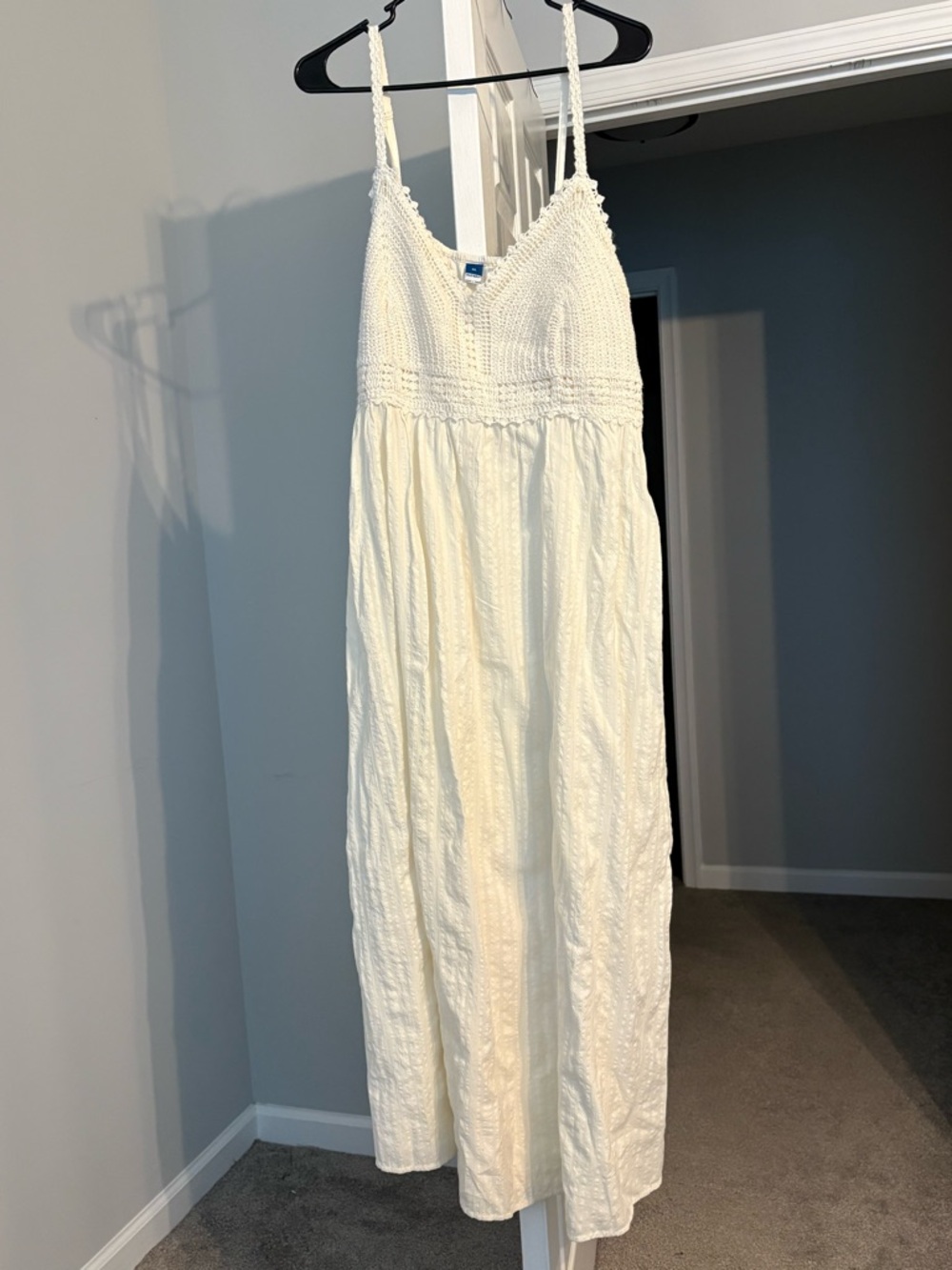 Ivory Crochet Bust Maxi Sundress